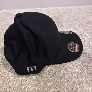 Travis Matthew Black Flexfit Cap with Silver Logo